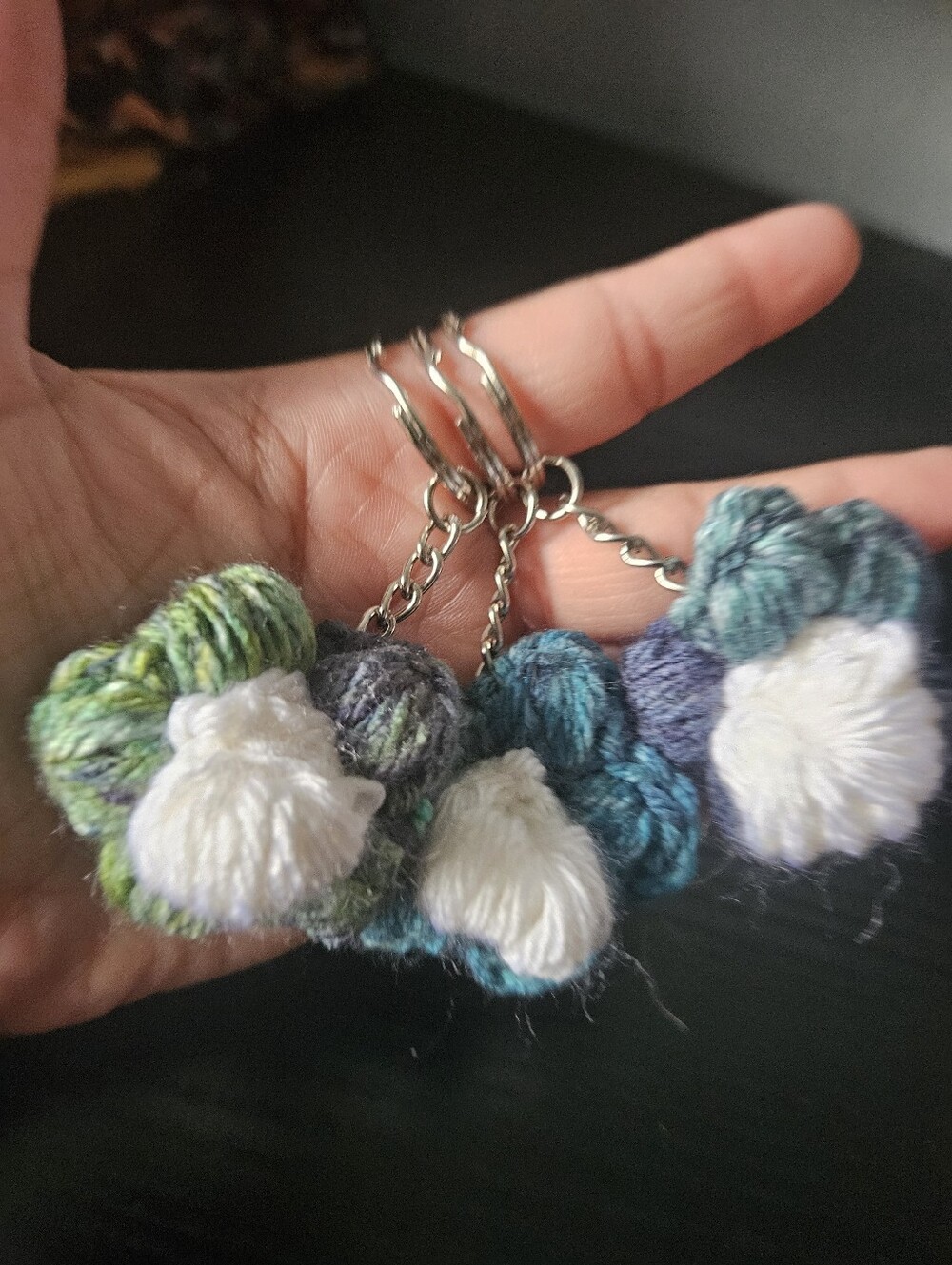Handmade Crochet Flower Keychain - Picture 5 of 6